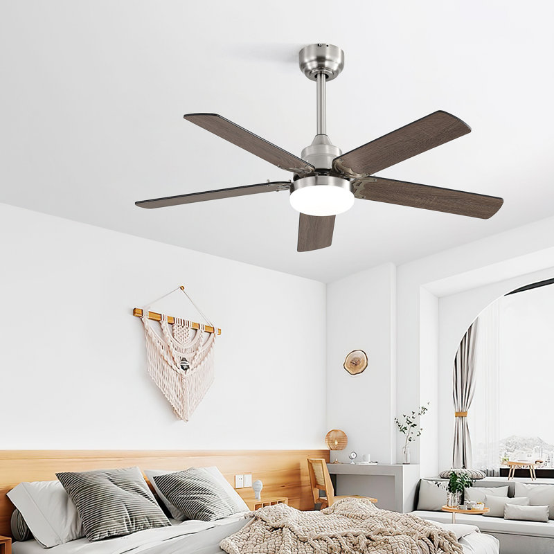 Ventilateur de plafond 5 pales réversible Noiseless