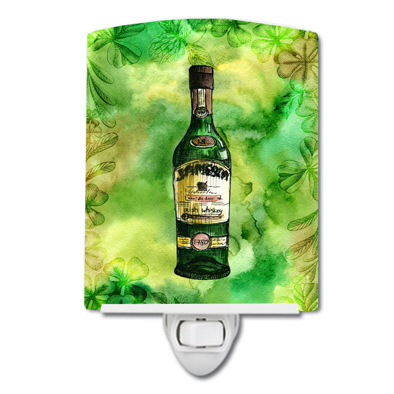 Irish Whiskey Bottle Ceramic Night Light
