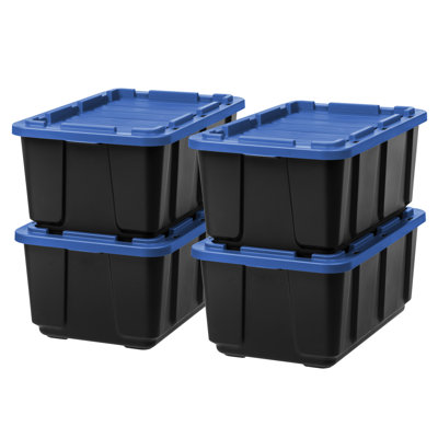 IRIS 12 Gal. Stackable Storage Totes with Lids