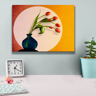 «Tulips 3» par Mark Ashkenazi, art mural sur toile, 26 po x 18 po