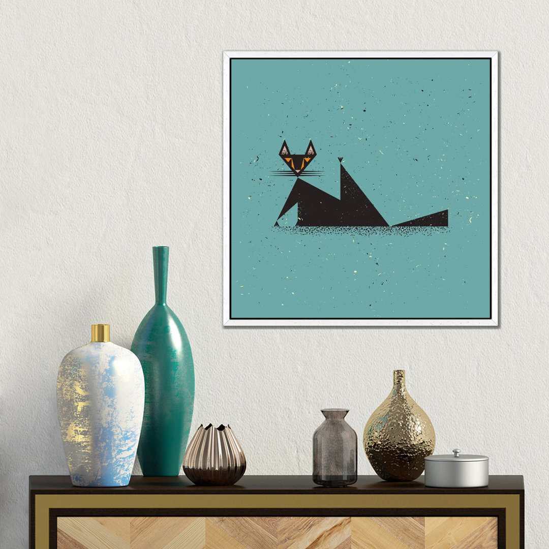 Schwarze Katze von Amer Karic - Galerie-verpackte Leinwand Giclée auf Leinwand