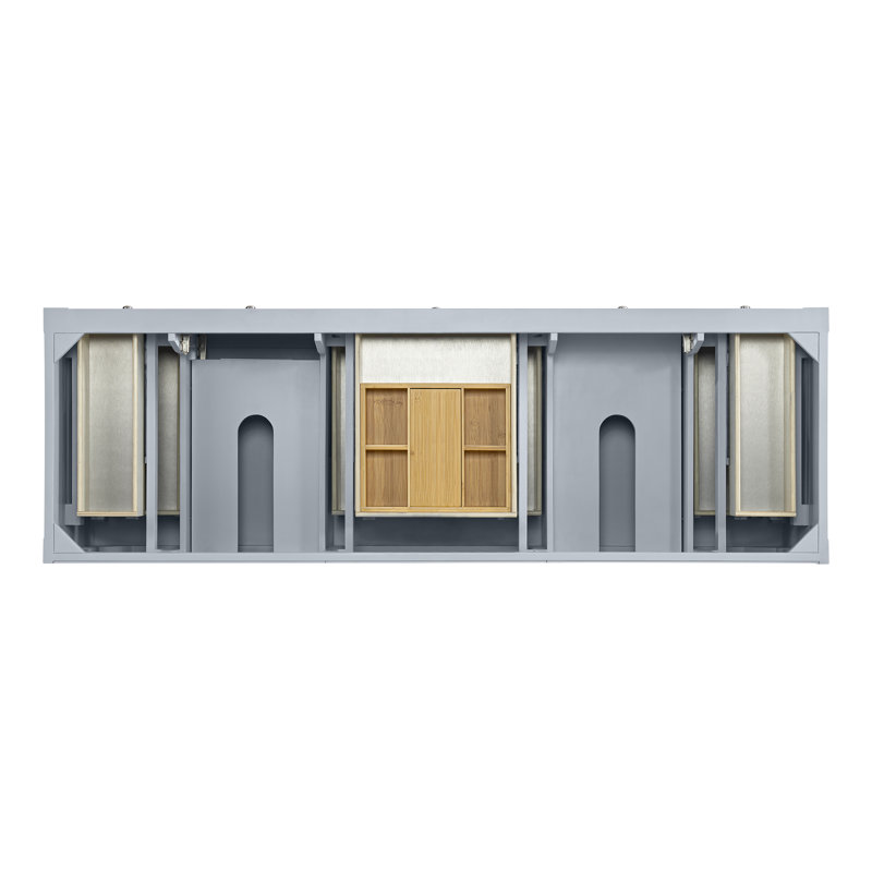 Breckenridge 72'' W Double Vanity, Serenity Blue, Eternal Jasmine Pearl