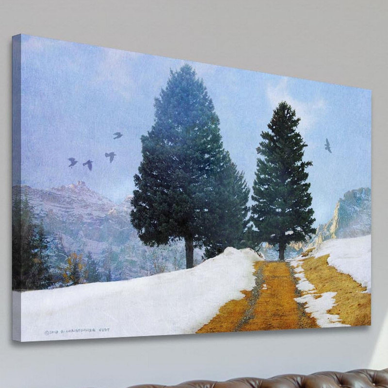 Mountain Road by Chris Vest - Wrapped Canvas Print, 61cm H x 91cm W x 3.8cm D