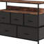 Multi-Function Steel-Wood 5-Drawer Storage Cabinet with Fabric Drawers, and Power Outlets-1700506734