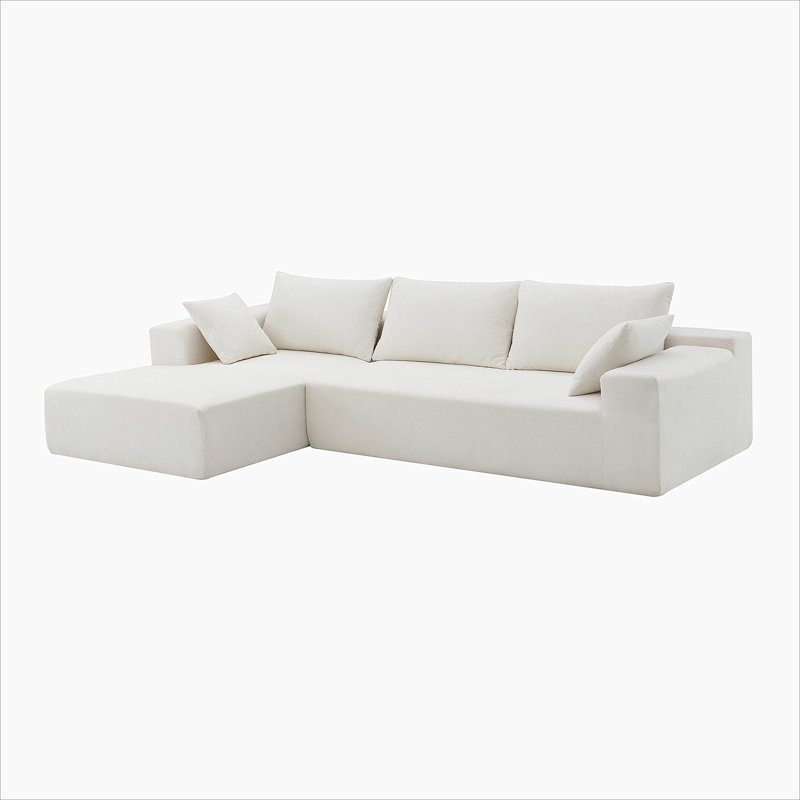 Ensemble de canapé modulaire 109 po Waukesha, Crème, crème