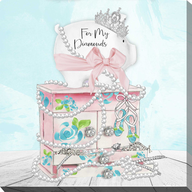 For My Diamonds (Square) par By Jodi - impression, H 28 po x l 28 po x P 1,5 po, Toile tendue
