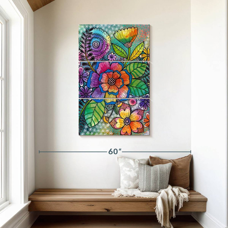 Harnek Bohemian Blooms I, H 45 po x l 28 po