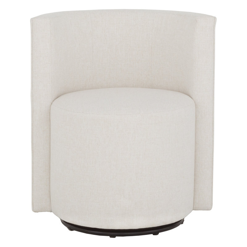 Justine Leather Swivel Barrel Chair, 1111 Brown