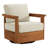 Solid Acacia Wood Swivel Patio Armchair
