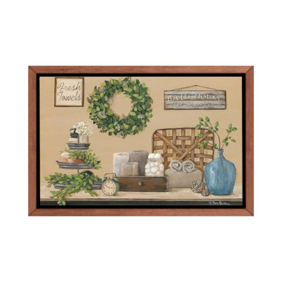 «Farmhouse Bath I» par Pam Britton - impression d'art graphique