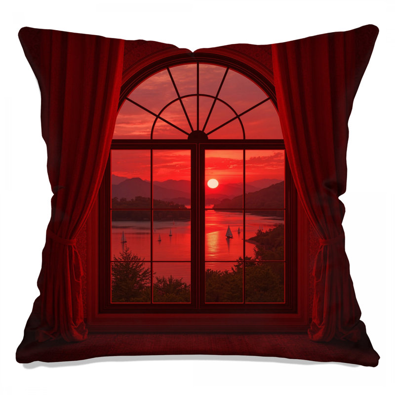 Coussins décoratifs Red Sunset, 14 x 14 inches