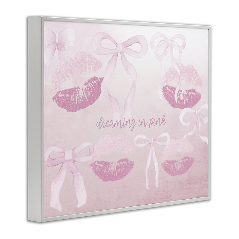 Rêvant en rose, estampe numérique, design par Kim Allen, H 11 po x l 14 po, Estampe numérique encadrée blanc bord de mer