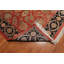 Tapis en laine orange/noir 7 pi 10 po x 10 pi 4 po one-of-kind à la main noué la Ellerbee