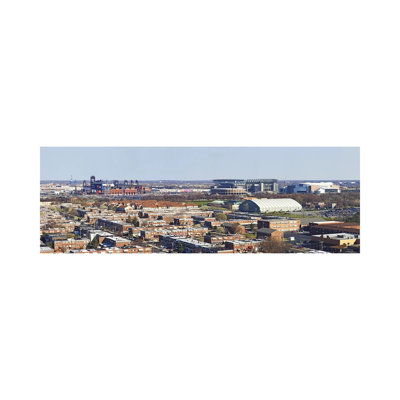 High Angle View of a Baseball Stadium in a City, Eagles Stadium, Philadelphia, Pennsylvania, USA 1 Piece Wrapped Canvas Panoramic Wall Art