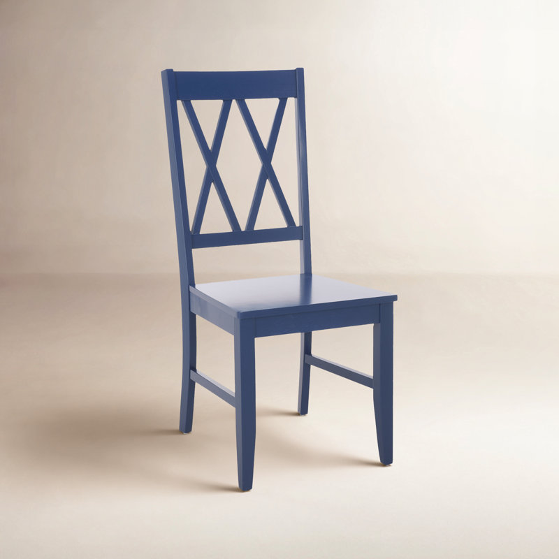 Yelena Double X-Back Side Chair, Dark Blue