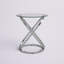 Dimitri Glass and Metal End Table-74167540