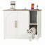 Cat Litter Box Enclosure Cabinet with Hidden Design and Power Outlet for Large Litter Boxes-1883530907
