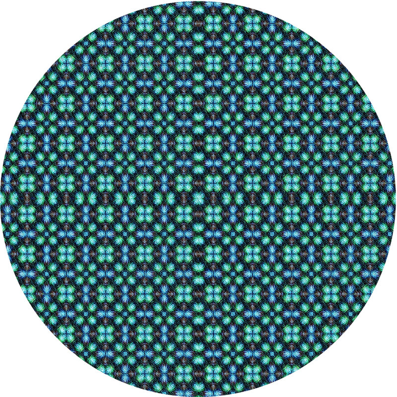 Geometric Indoor Rug, Round 8'