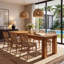 Fir Dining Table with Wood Base