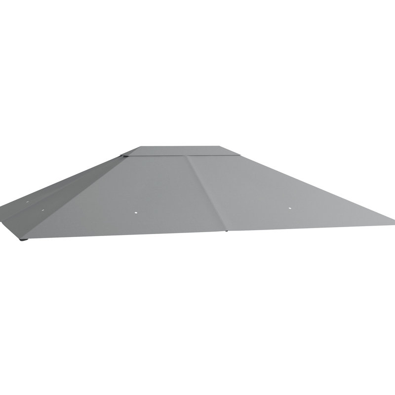 Auvent de remplacement pour pavillon de jardin 10 pi x 13 pi, gris, bloquant, ventilation et drainage, résistance à l'espace extérieur, surface