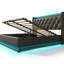 Full Size Upholstered Bed With 360° Wrap Led, Hydraulic Storage, Type-c, Black
