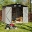 8 ft. W x 6 ft. D Galvanized Steel Storage Shed
