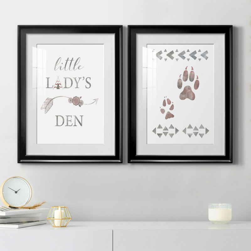 Little Lady Den Arrow - 2 pièces, H 22,5 po x l 61 po x P 1,5 po, H 31,5 po x l 47 po x P 1,5 po, Blanc