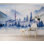 Papier peint amovible moderne Watercolor Cityscape Skyscraper