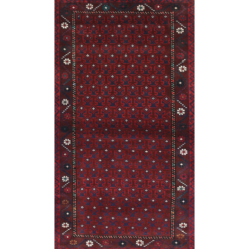 Tapis rouge à motif sud-ouest, Rectangle 2 pi x 3 pi