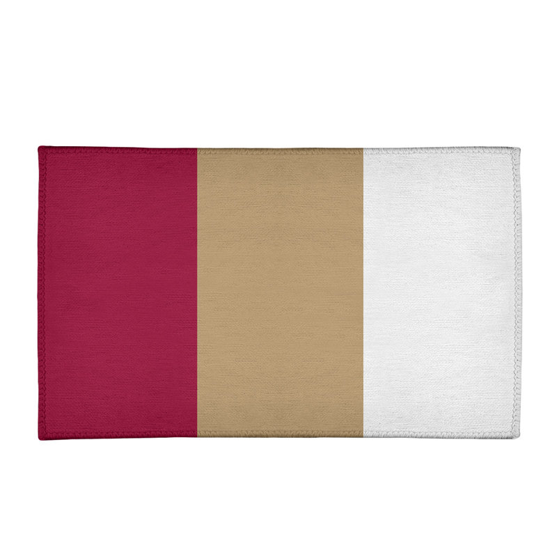 Tapis de zone rouge/doré, Rectangle 8 pi x 10 pi