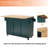 Jaye 51.7" Kitchen Island on Wheels with Storage Cabinet with Drop Leaf Countertop-1235139531
