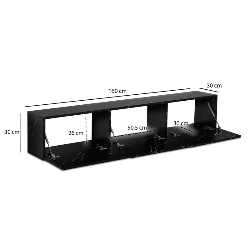 Console, Black, 160cm