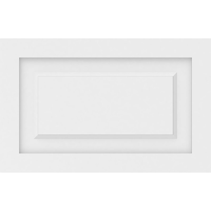 Panneau mural Harrison 3D en blanc, H 14 po x l 22 po x P 0,63 po