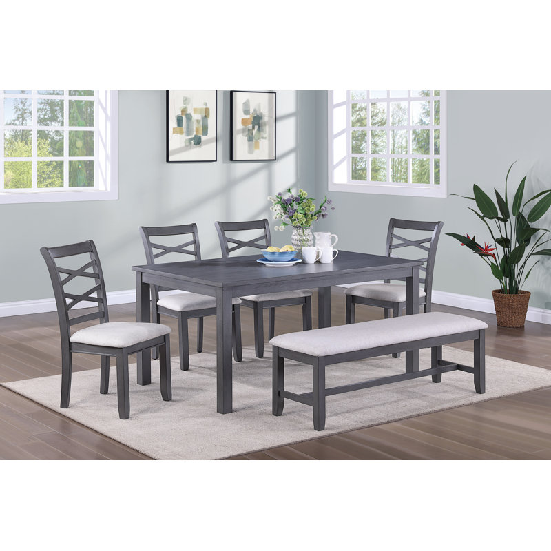 Randle 6 Piece Dining Set, Gray