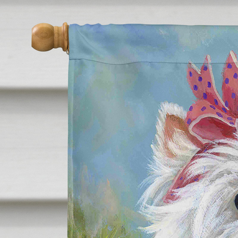 Drapeau de maison Hvidovre Sheltie Halloween en polyester à 2 faces 3 x 2 pi, Westie printemps