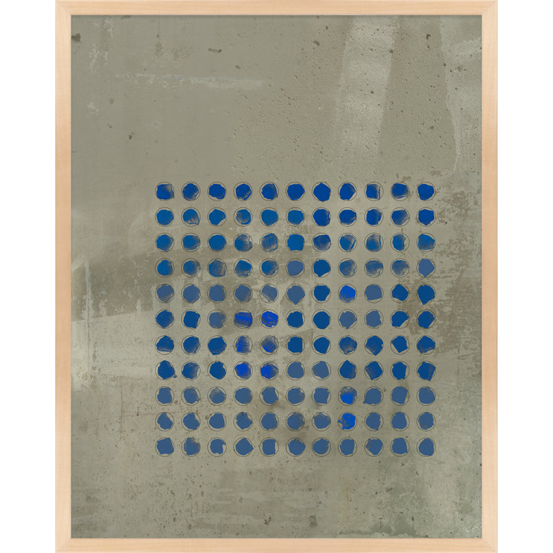 «Peters Circles in Squares 8» par Jacques Pilon, reproduction d'art sur papier encadrée, H 20 po x l 16 po x P 1,25 po
