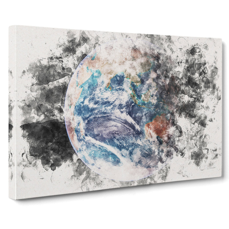 Beautiful View of Earth - Wrapped Canvas Graphic Art Print, 50cm H x 76cm W x 3cm D