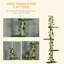 242cm Floor to Ceiling Cat Tree with Leaves Scratching Post Green