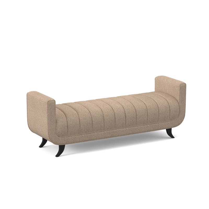 Salon Upholstered Bench, Espresso, Maya Wheat
