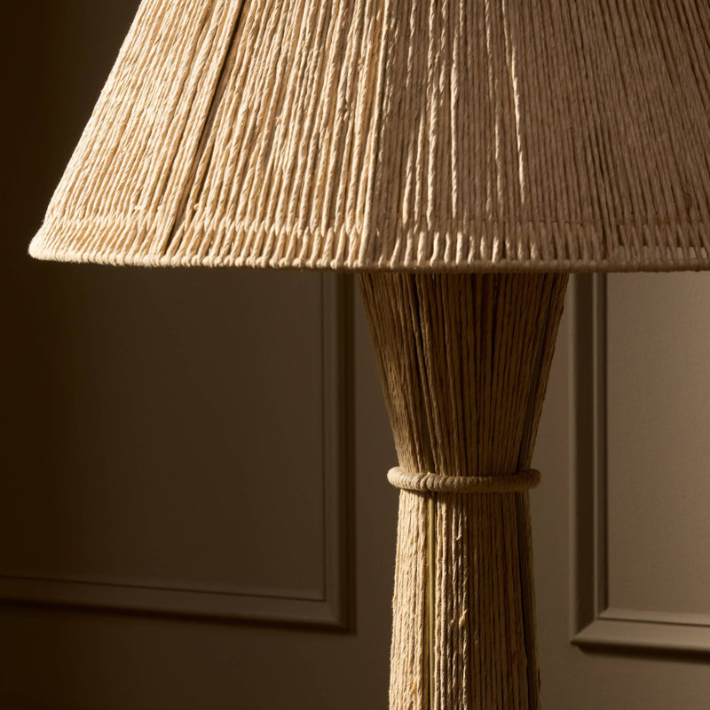 Lampe sur pied Nessa - cordon en papier naturel, Natural Paper Cord