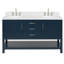 Meuble-lavabo double autoportant 60 po avec plateau en quartz Abby-94003788