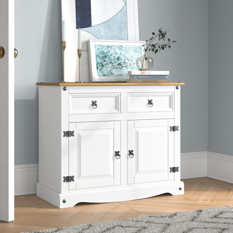 36'' Sideboard, White/Brown