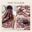 Tapis Birch2 traditionnel à motif floral intégral or rose gris ivoire, lavable à la machine, antidérapant, à poils courts, pour l'intérieur et l'extérieur, adapté aux animaux domestiques, idéal pour le salon, la chambre, la salle à manger, l'entrée, le couloir ou le bureau.-340153337