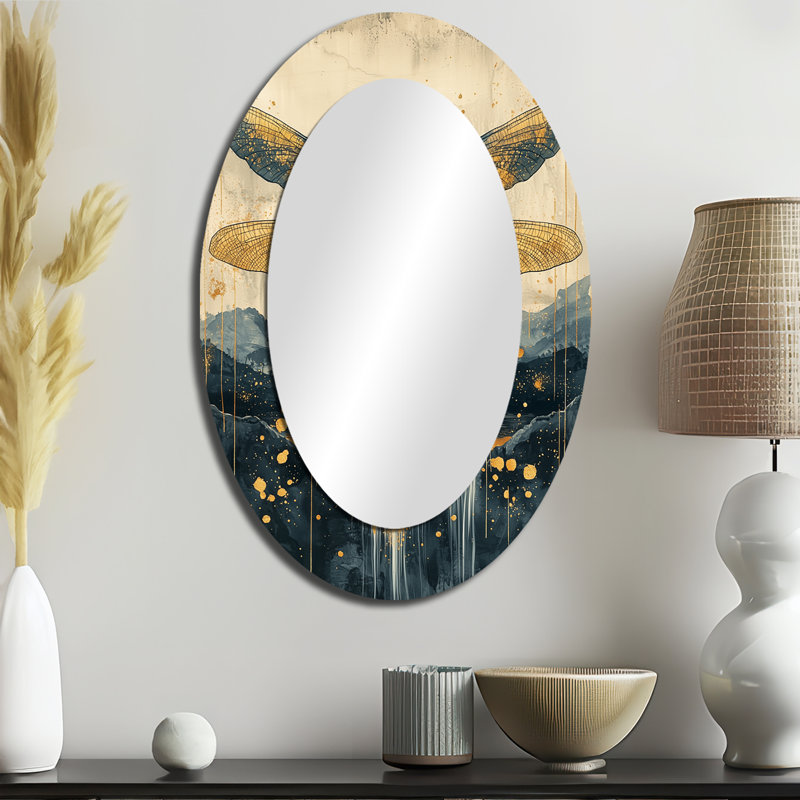 Décoration de miroir mural Dragon Whisper Of The Marsh, 36 po x 24 po