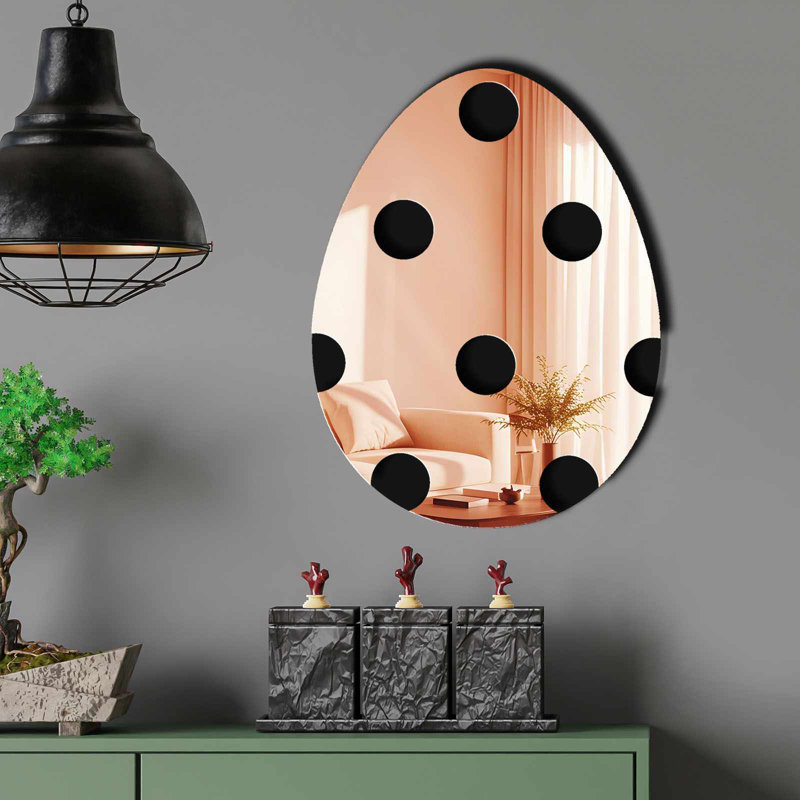 Élégant miroir décoratif pour Pâques, or rose, 13,0 po x 17,3 po | 100% PLEXIGLASS (épaisseur: 0,04 pouce) et 100% EVA (épaisseur: 0,4 pouce) | Bandes double face pour une présentation polyvalente | Parfait pour la décoration intérieure et les célébrations festives