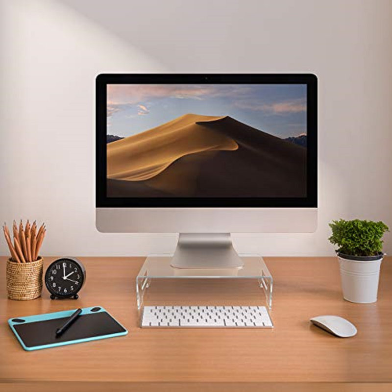 Clear Acrylic Monitor Stand with Carry Handles