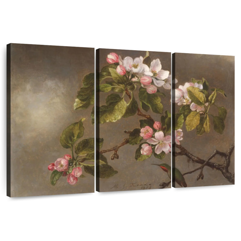 Harnek Hummingbird And Apple Blossoms, 42" H x 65" W