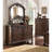 Traditional Formal Antique Walnut Unique Design Dresser W Mirror Drawers Storage Bedroom Furniture