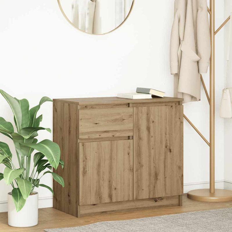 Sideboard With Drawer 71X35x65 Cm Engineered Wood, Artisan Oak