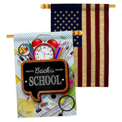 Double Sided 40'' H x 28'' W Polyester Graduation House Flag